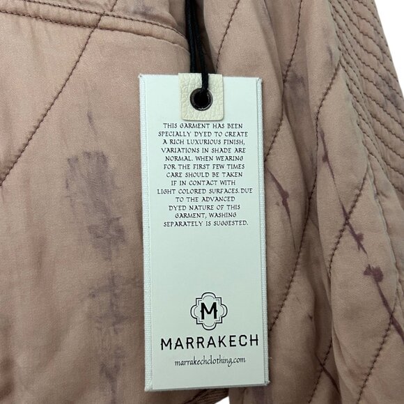 Marrakech Anthropologie Soft Quilted Tie Dye Bomber Moto Jacket NWT (M) - Picture 12 of 15